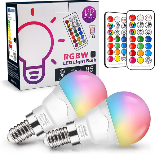 Unisun e14 screw bulbs rgbw - screw, bulbs,