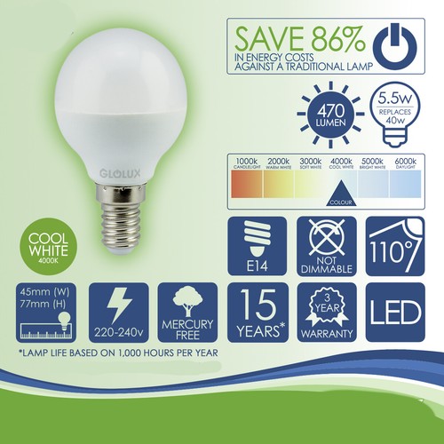 Led bulb e14 - led, golfball