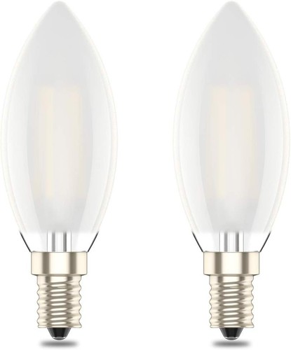 Warm white candle led bulb - white, e14